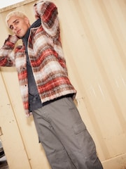 Red EDIT Brushed Shacket - Image 3 of 11