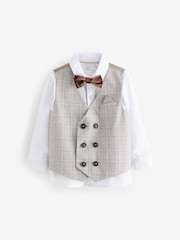 Grey Check Waistcoat Set (3mths-7yrs) - Image 1 of 5