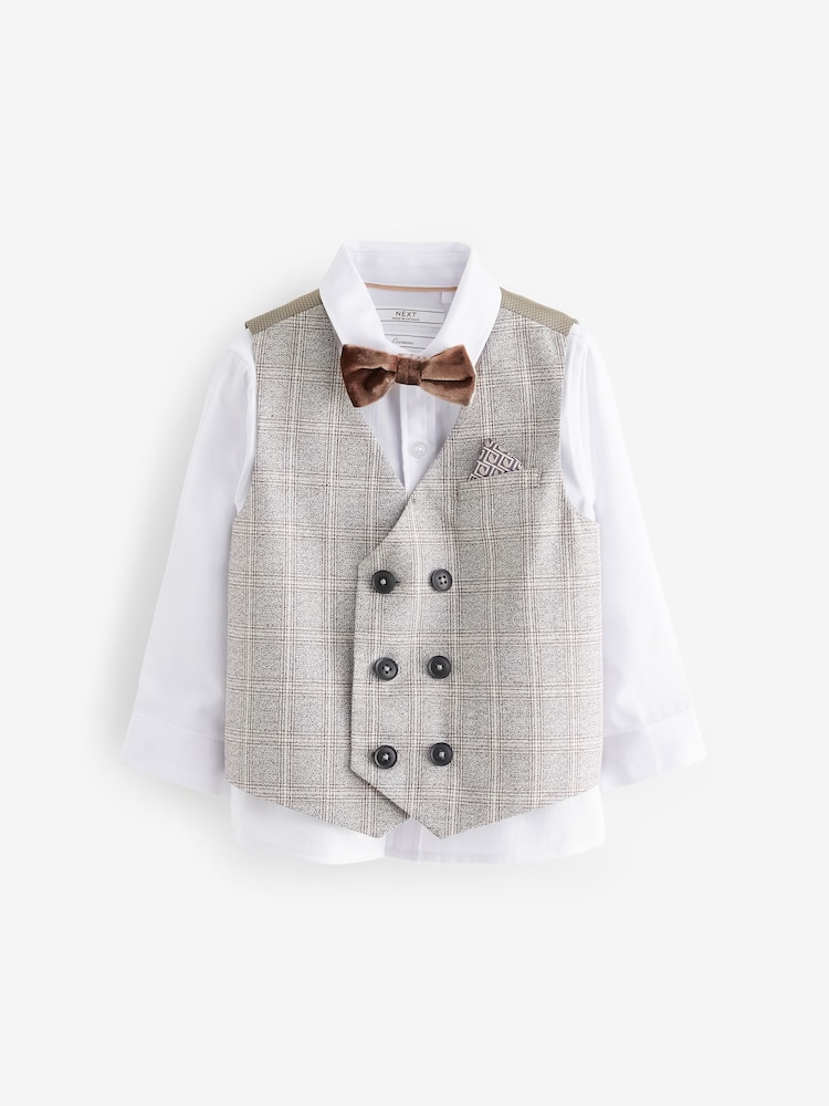 Grey Check Waistcoat Set (3mths-7yrs) - Image 1 of 5