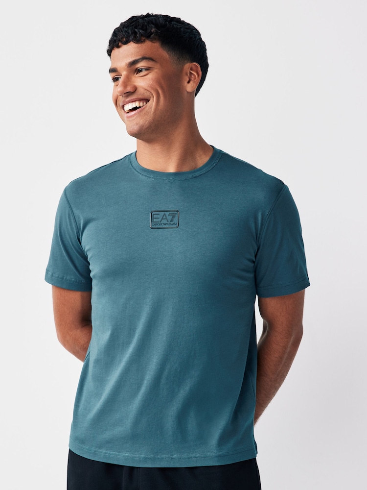 Emporio Armani EA7 Relaxed Fit Box Logo T-Shirt - Image 1 of 3
