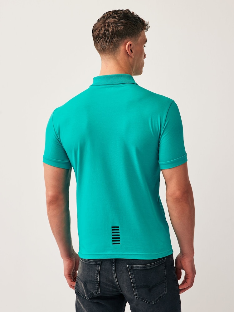 Emporio Armani EA7 Core ID Stretch Cotton Polo Shirt - Image 2 of 4
