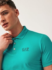 Emporio Armani EA7 Core ID Stretch Cotton Polo Shirt - Image 3 of 4
