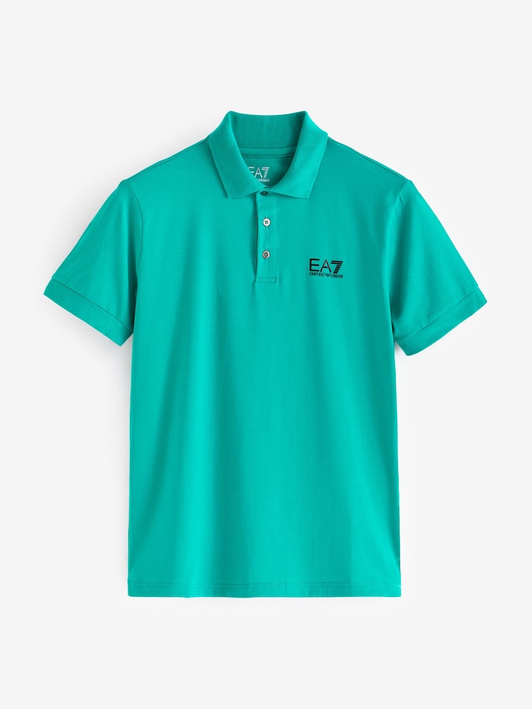 Emporio Armani EA7 Core ID Stretch Cotton Polo Shirt - Image 4 of 4
