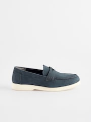 Navy Leather Penny Loafers - Image 2 of 6