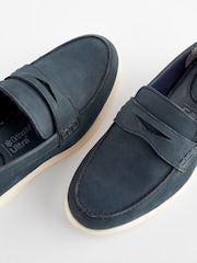 Navy Leather Penny Loafers - Image 5 of 6