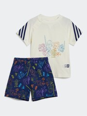 adidas White/Blue Sportswear Adidas X Star Wars Young Jedi T-Shirt Set - Image 1 of 6