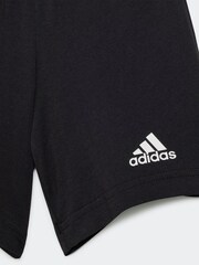 adidas Red/Black Sportswear Essentials Organic Cotton T-Shirt And Shorts Set - Image 6 of 6