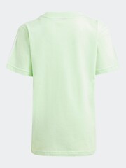 adidas Lemon Green Sportswear Essentials 3-Stripes Cotton T-Shirt - Image 2 of 5