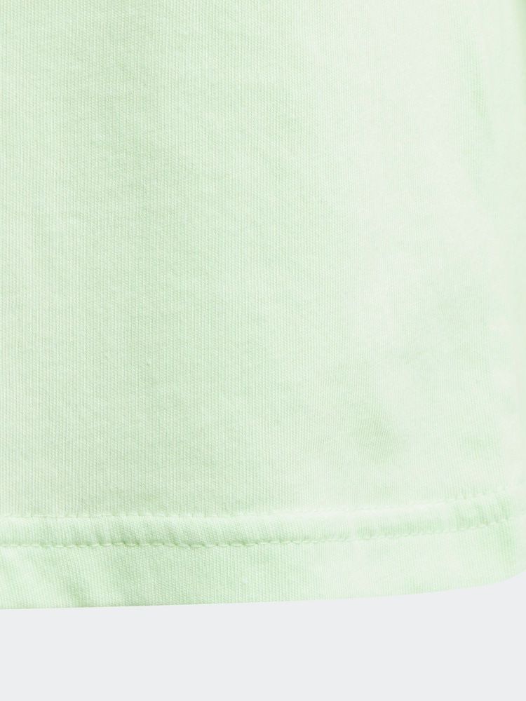 adidas Lemon Green Sportswear Essentials 3-Stripes Cotton T-Shirt - Image 5 of 5