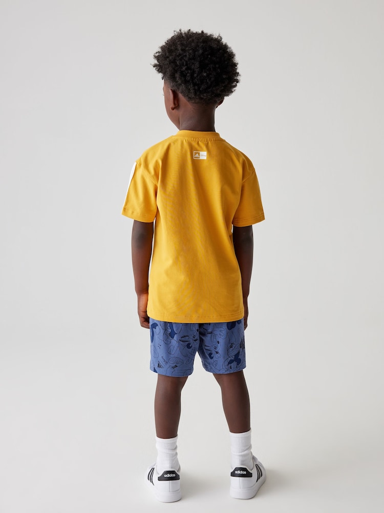 adidas Orange/Navy Sportswear X Disney Mickey Mouse T-Shirt Set - Image 2 of 12 adidas Orange/Navy Sportswear X Disney Mickey Mouse T-Shirt Set - Image 2 of 12
