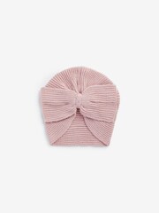 Modern Pink Baby Knitted Turban Hat (0mths-3yrs) - Image 1 of 2