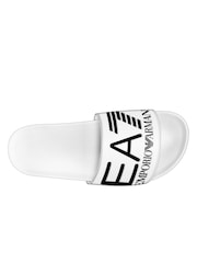 أبيض - شبشب بشعار EA7 من Emporio Armani  - صورة 2 من 8