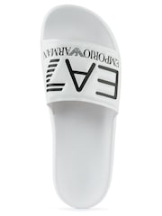 أبيض - شبشب بشعار EA7 من Emporio Armani  - صورة 3 من 8
