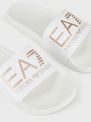 Emporio Armani EA7 Womens Logo Sliders - Image 7 of 7