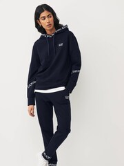 Emporio Armani EA7 Womens Extended Logo Overhead Hooded Tracksuit - Image 1 of 6