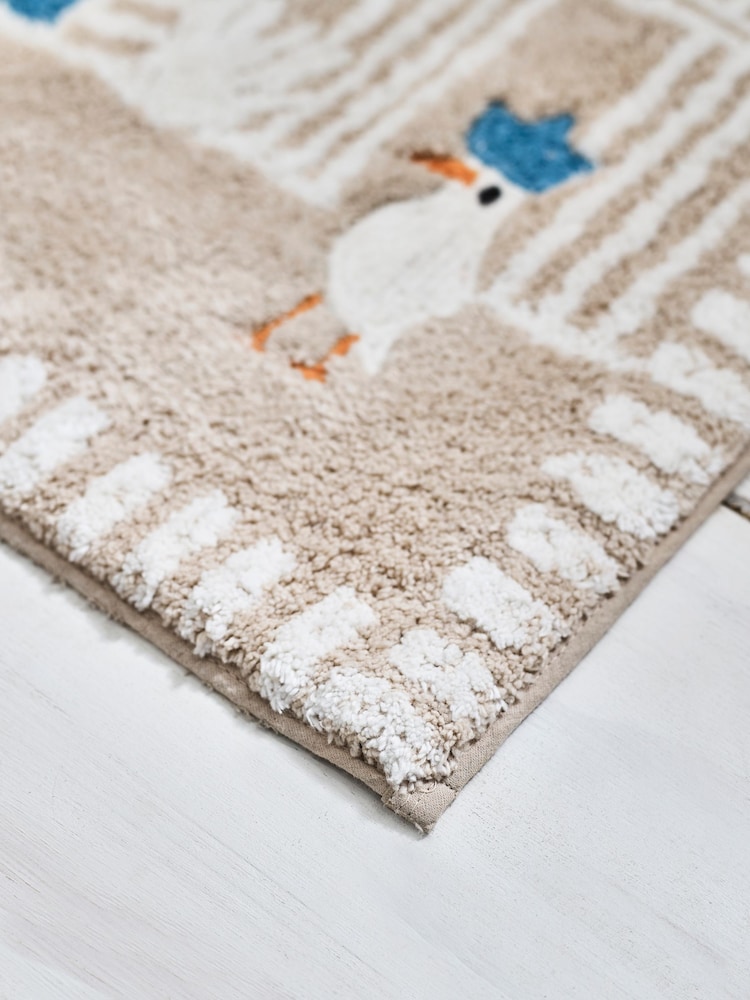 Natural Beach Huts Bath Mat - Image 2 of 4