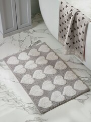 Grey Hearts Bath Mat - Image 1 of 4