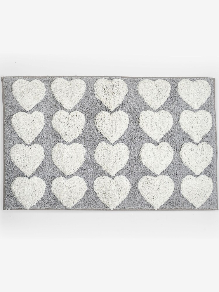Grey Hearts Bath Mat - Image 2 of 4