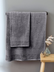 Charcoal Grey 4 Piece 100% Cotton Towel Bale - Image 2 of 3