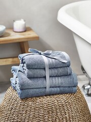 Blue 4 Piece 100% Cotton Towel Bale - Image 1 of 3