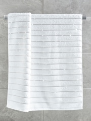 White Sparkle Rib Towel - Image 4 of 4