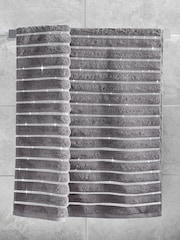 Charcoal Grey Sparkle Rib Towel - Image 2 of 4