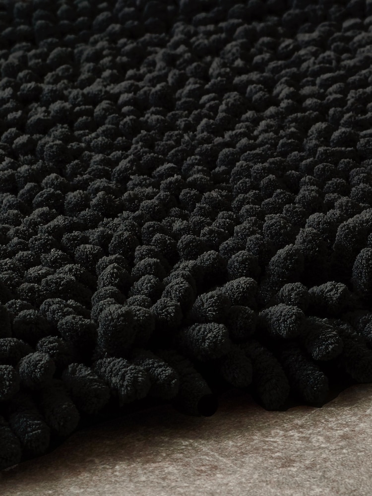 Black Super Plush Bath Bobble Mat - Image 2 of 5
