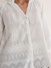 Phase Eight  Sierra Broderie White Blouse - Image 5 of 6