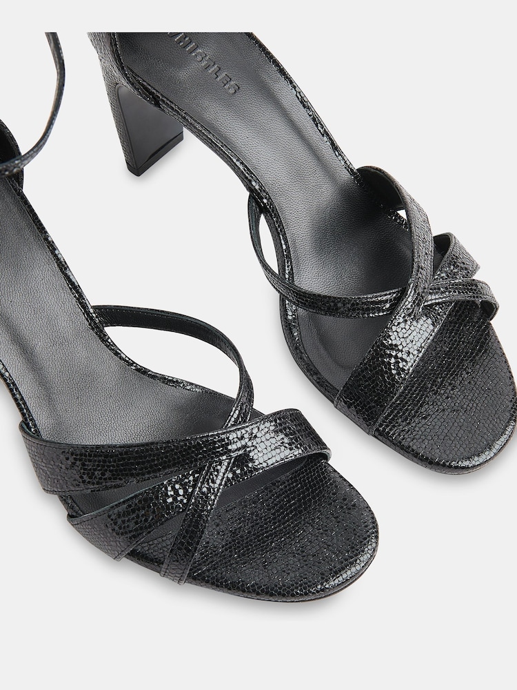 Whistles Hailey Strappy Heeled Black Sandals - Image 3 of 3