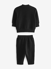 črna - Jersey Bomber jakna; suknjič In lahke hlače za prosti čas 2 Pieces Set (3mths-7yrs) - Slika 6 iz 7