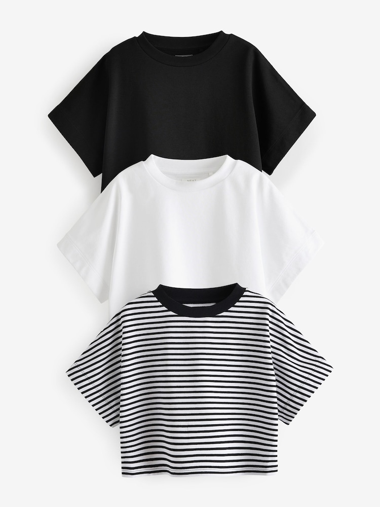 Einfarbig - Boxy T-Shirts 3 Pack (3-16yrs) - Image 1 of 6