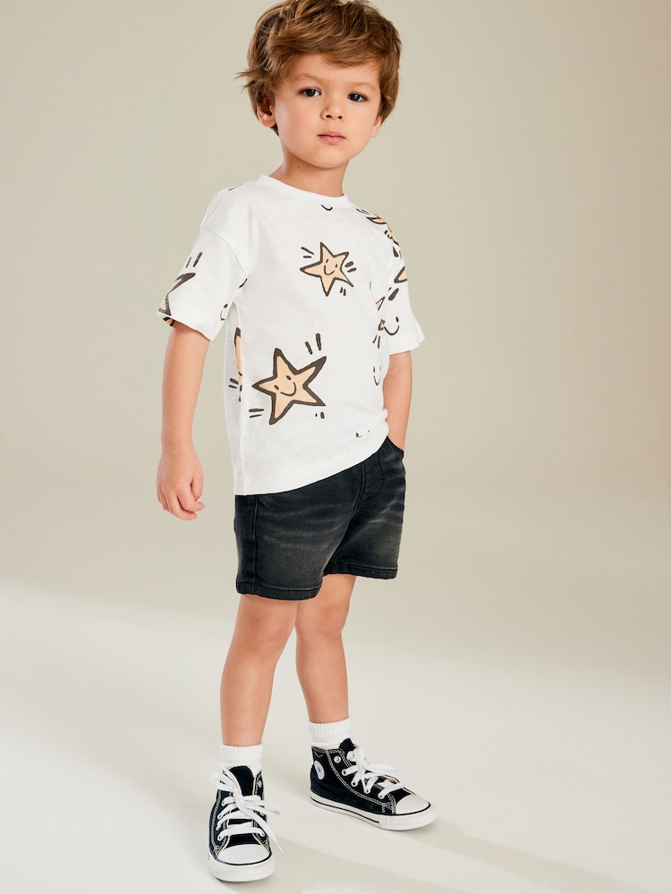 White Star All-Over Print 100% Cotton Short Sleeve T-Shirt (3mths-7yrs) - Image 1 of 6