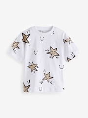White Star All-Over Print 100% Cotton Short Sleeve T-Shirt (3mths-7yrs) - Image 4 of 6