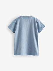 Blue/Green Appliqué Transport 100% Cotton Short Sleeve T-Shirt (3mths-7yrs) - Image 2 of 3