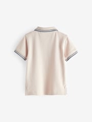 Putty Natural 100% Cotton Short Sleeve Polo Shirt (3mths-7yrs) - Image 2 of 3