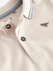 Putty Natural 100% Cotton Short Sleeve Polo Shirt (3mths-7yrs) - Image 3 of 3