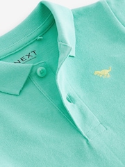 Green 100% Cotton Short Sleeve Polo Shirt (3mths-7yrs) - Image 3 of 3