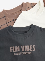 Brown 100% Cotton Short Sleeve Character T-Shirts 3 Pack (3mths-7yrs) - Image 3 of 3