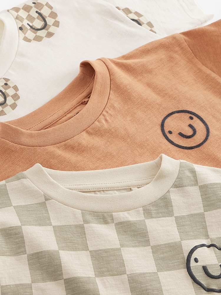 Ecru/Neutral - Kurzarm-T-Shirts mit Figuren aus 100 % Baumwolle im 3er-Pack (3M.–7J.) - Bild 6 von 6