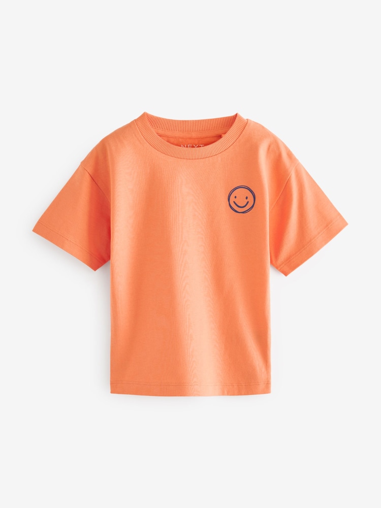 Bleu/Orange - T-shirt Manches courtes 5 Pack (3mois-7ans) - Image 3 of 7
