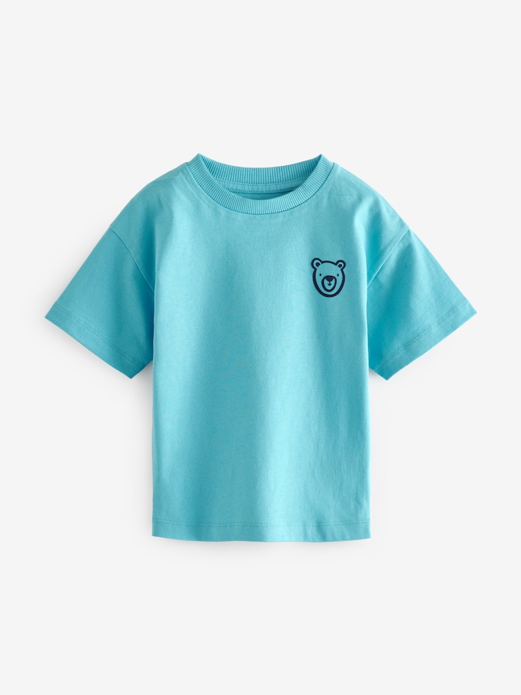 Bleu/Orange - T-shirt Manches courtes 5 Pack (3mois-7ans) - Image 5 of 7