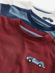 Rote/Blaue Autos - Kurzarm-T-Shirts mit Figuren aus 100 % Baumwolle im 3er-Pack (3M.–7J.) - Bild 4 von 4