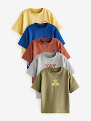 Multi Short Sleeve T-Shirts 5 Pack (3mths-7yrs) - Image 1 of 1