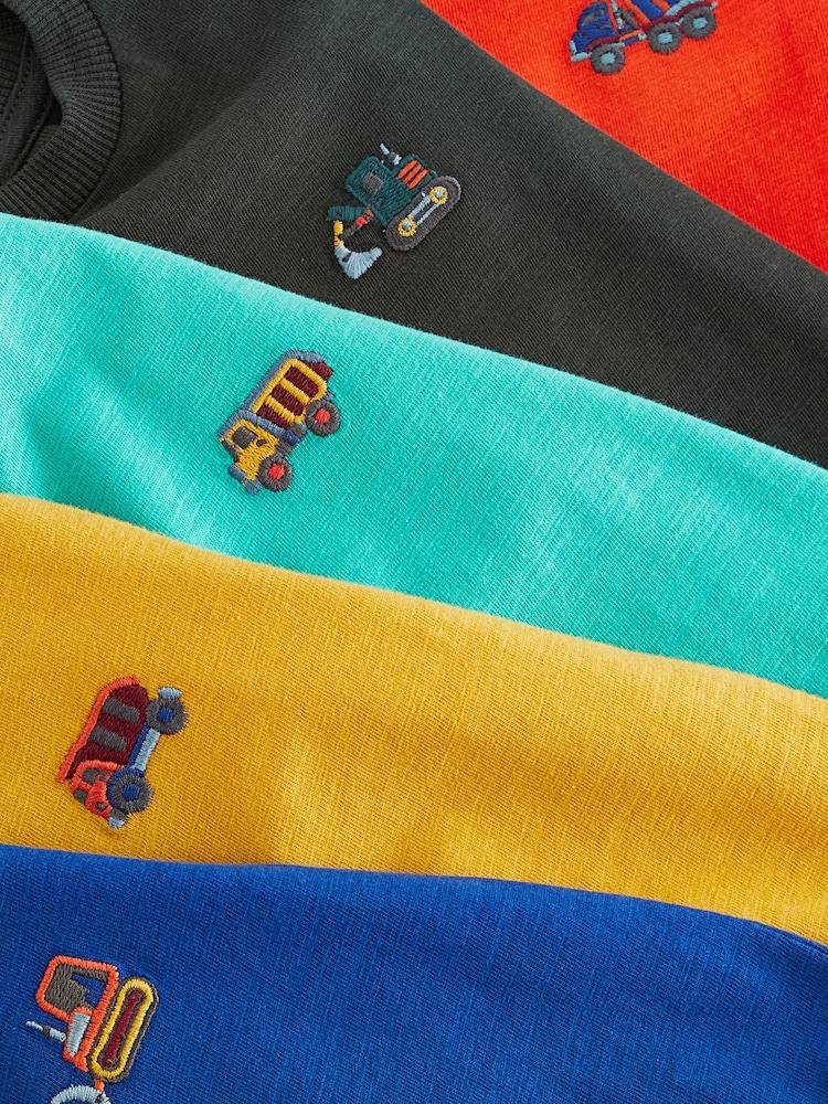 Red/Green Short Sleeve T-Shirts 5 Pack (3mths-7yrs) - Image 9 of 9