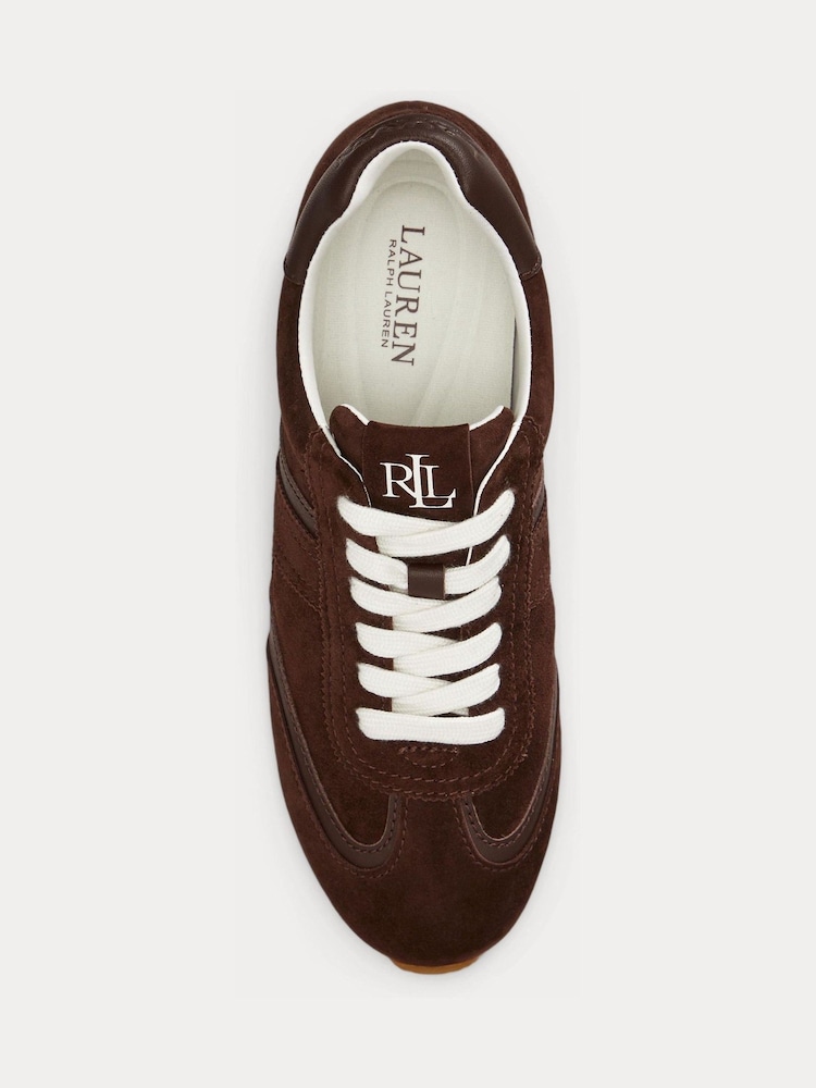 Lauren Ralph Lauren Brown Dani Low Profile Suede and Leather Trainers - Image 5 of 5 Lauren Ralph Lauren Brown Dani Low Profile Suede and Leather Trainers - Image 5 of 5