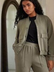 Khaki Green Bomber Jacket - Image 1 of 8
