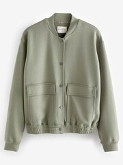 Khaki Green Bomber Jacket - Image 7 of 8