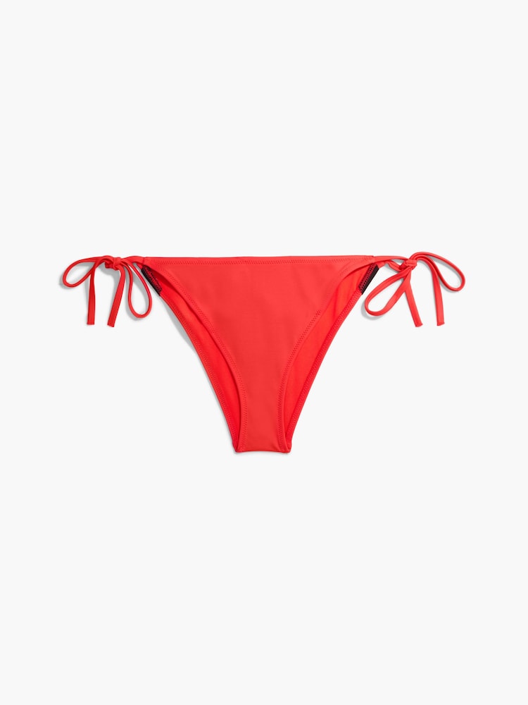 Calvin Klein Red String Side Tie Bikini Bottoms - Image 1 of 1