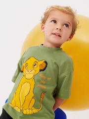 Green Simba Lion King Short Sleeve T-Shirt (6mths-8yrs) - Image 1 of 6
