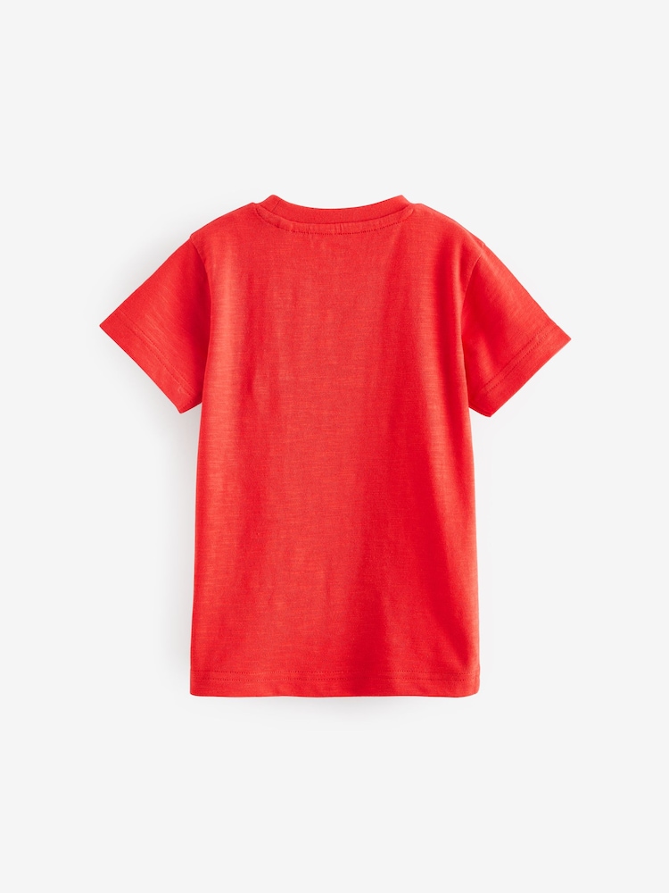 Red Short Sleeve Plain T-Shirt (3mths-7yrs) - Image 2 of 3